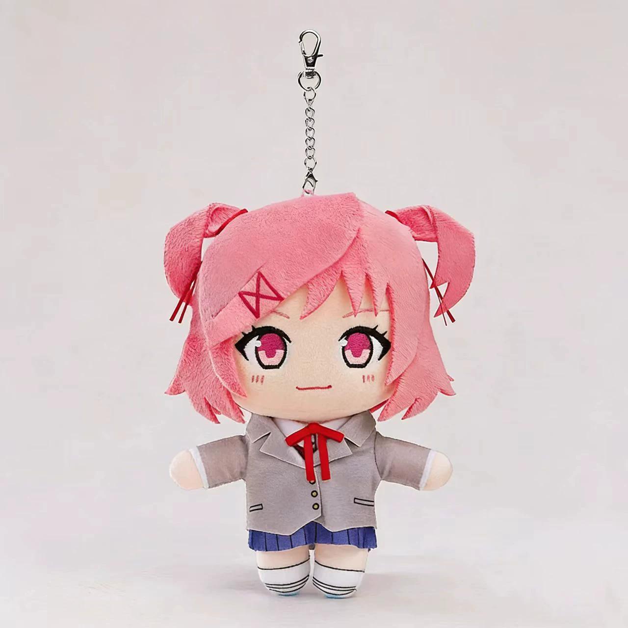 Pluszowa Natsuki z Anime Doki Doki Literature Club Gadżet Pluszowa Lalka Brelok Kreskówkowy Wisiorek Dla Fanów Prezent Urodzinowy pink