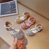 Frühling Sommer Mädchen Geschlossene Zehenschuhe mit Schleife Prinzessinnen Sandalen Kinder Perlen Tanzschuhe Für Kleine Mädchen