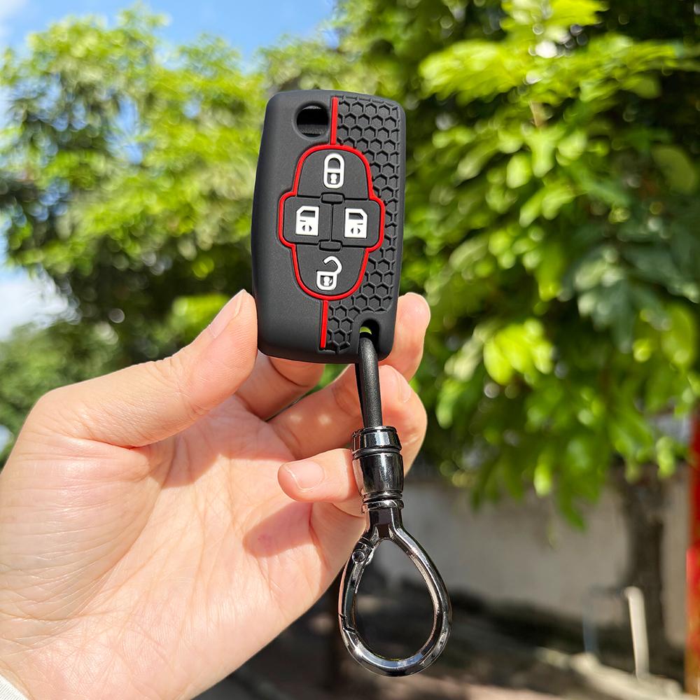 Schlüsselanhänger-Schutzhülle für Citroen C4, C3 III, C3 Aircross, C4 Cactus-Schlüsselkappen und Peugeot 206, 207, 307, 308, 407 (3/4-Tasten-Schlüsseletui).