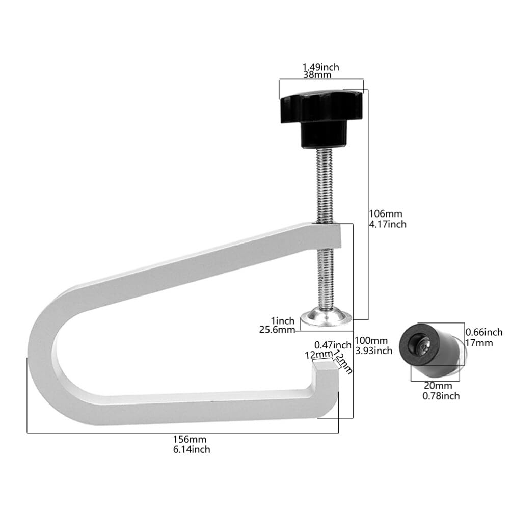 Vaguelly Guitar Bridge Clamp Repair X X for Acoustic and Electric for Guitar Maintenance Tool, Metal, 15.6 10.6 1.2cm, Lightweight, 460g, Guitars,