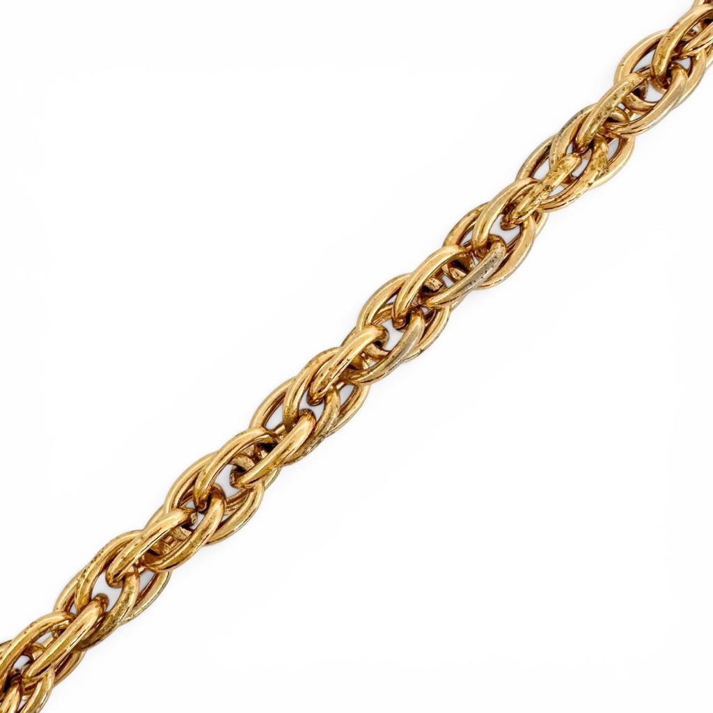 Chanel Mademoiselle L Logo, 9-link Necklace Gold Women Used