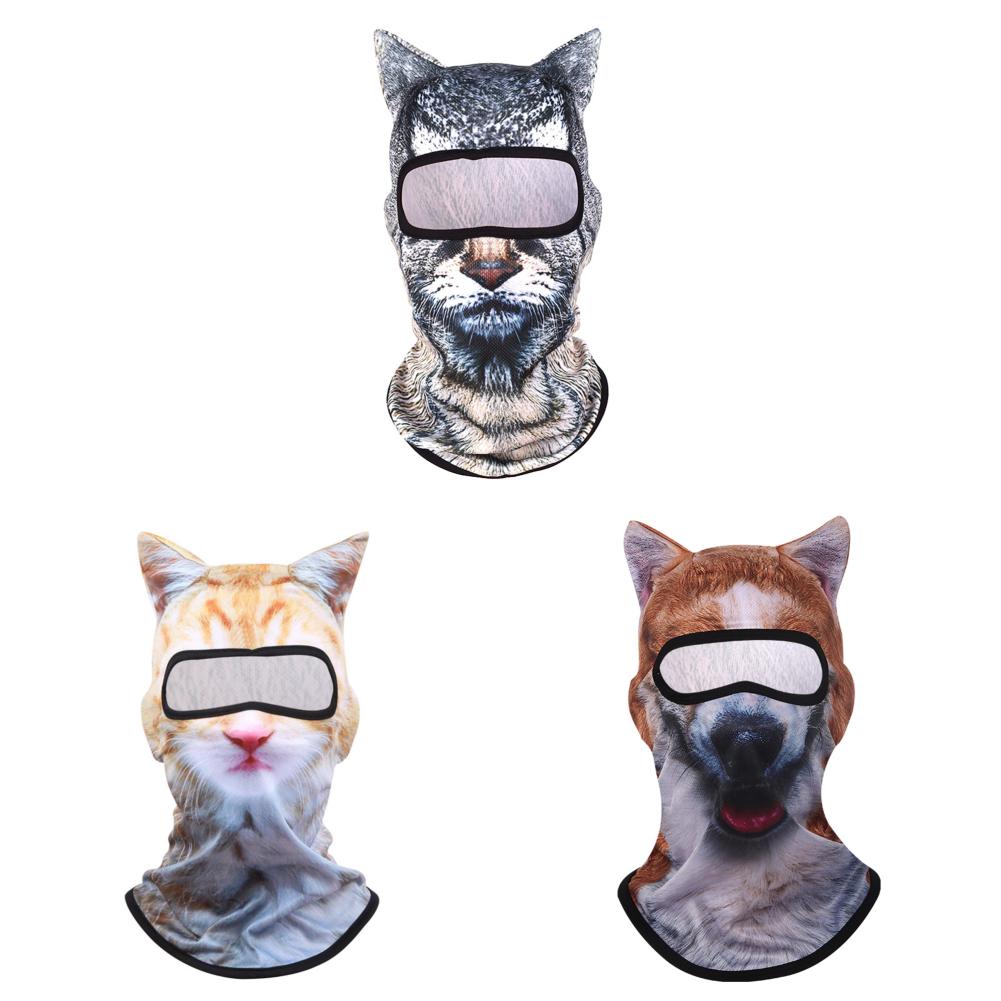5/1 Stück 3D Stehohren Tier Sturmhaube Gesichtsmaske für Musikfestivals Raves Ski Cosplay Party Outdoor Sonnenschutz Sturmhaube Hut