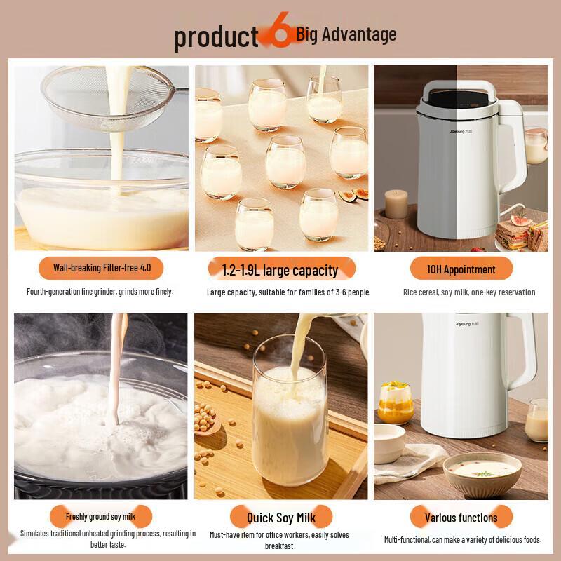 Joyoung DJ19G-D750 1.9L Soymilk Maker CN plug (adapter included)