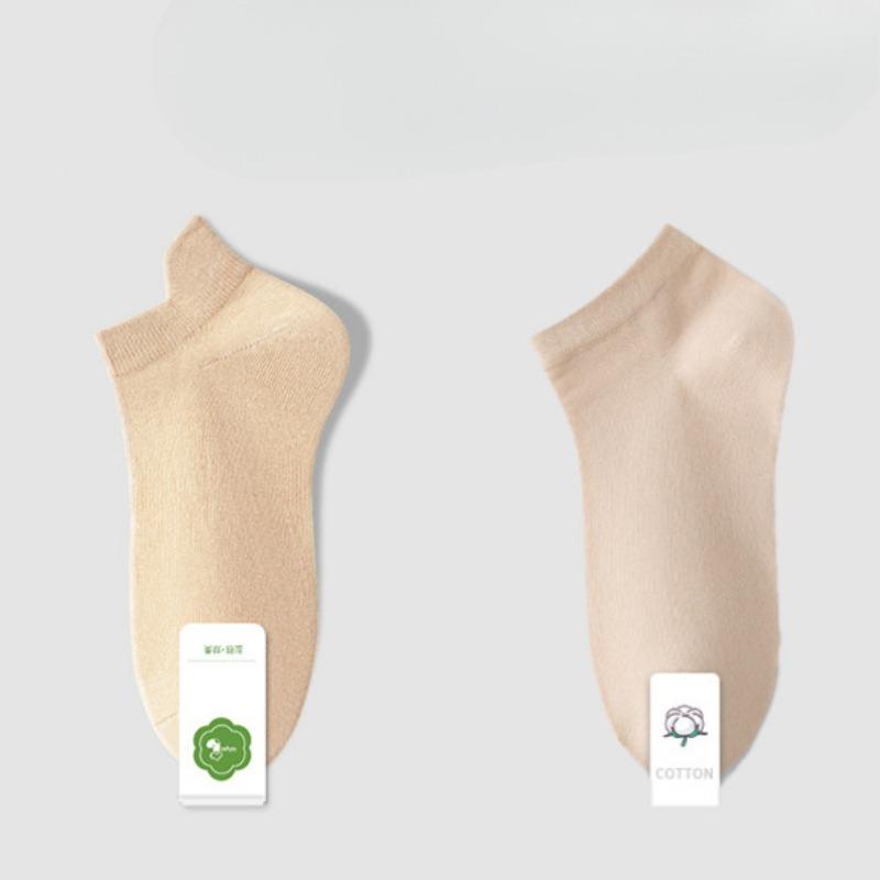 Female Spring and Summer Thin Sports Deodorant Sweat Absorbing Ear Cotton Socks
