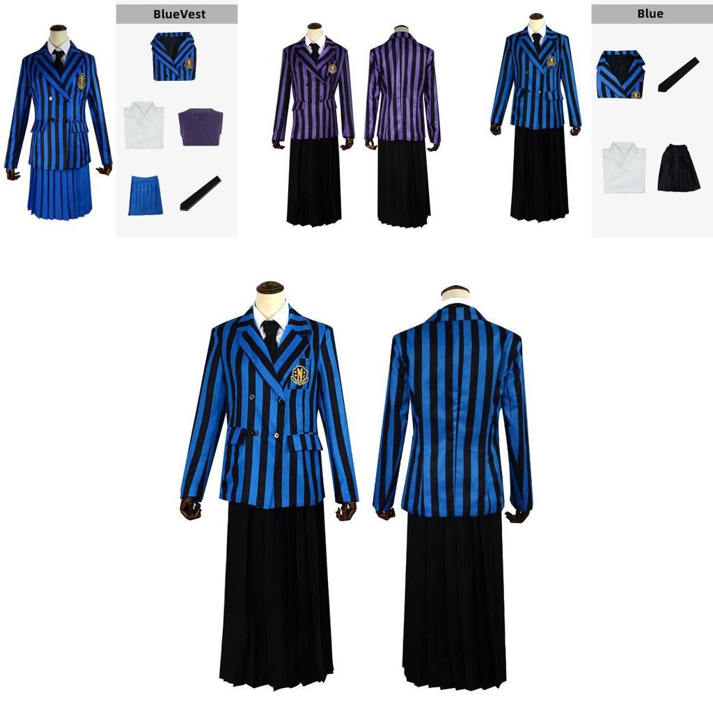 Women's Wednesday Addams The Addams Family School Uniform Carnival Dress