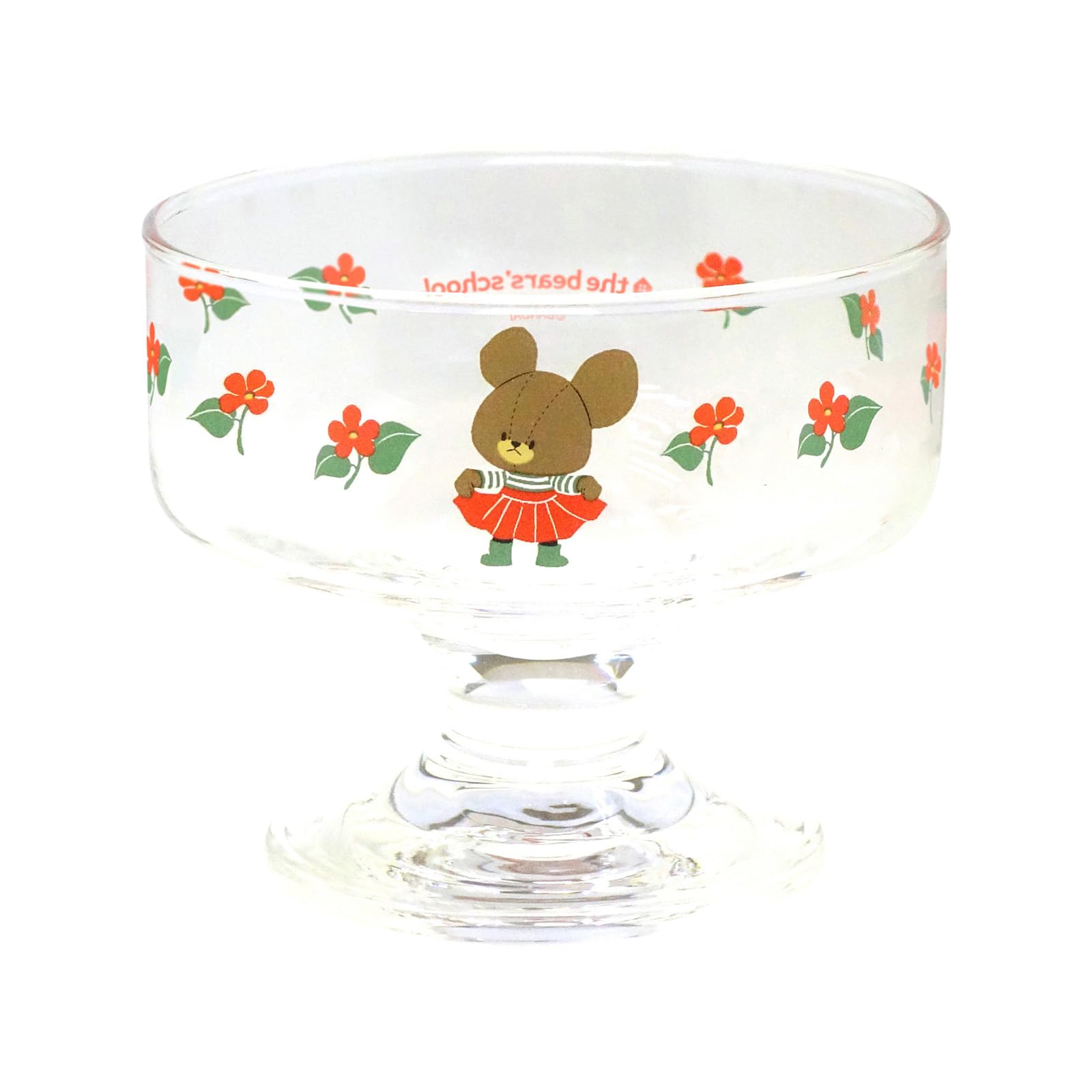 

The School Jackie Glass Dessert Retro Girly Made in 785123 Bears Glass, Approx. 10cm, Approx. 240ml, Jackie, Japan,