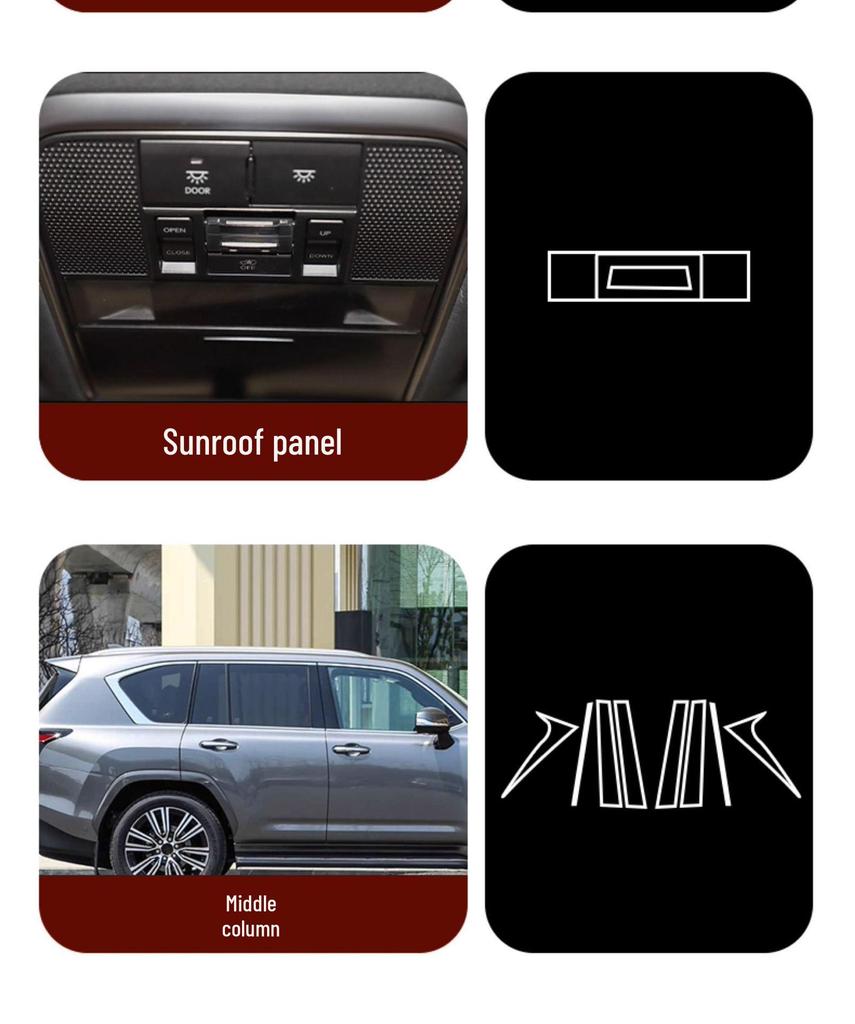 Lexus LX600/700h 2025 Center Console Gear Shift & Navigation Screen Protective Film