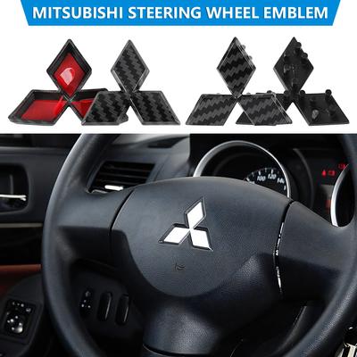 ABS Car Steering Wheel Center Sticker Emblem Badge Cover For ASX Ralliart Lancer Cordia Pajero Outlander Eclipse L200