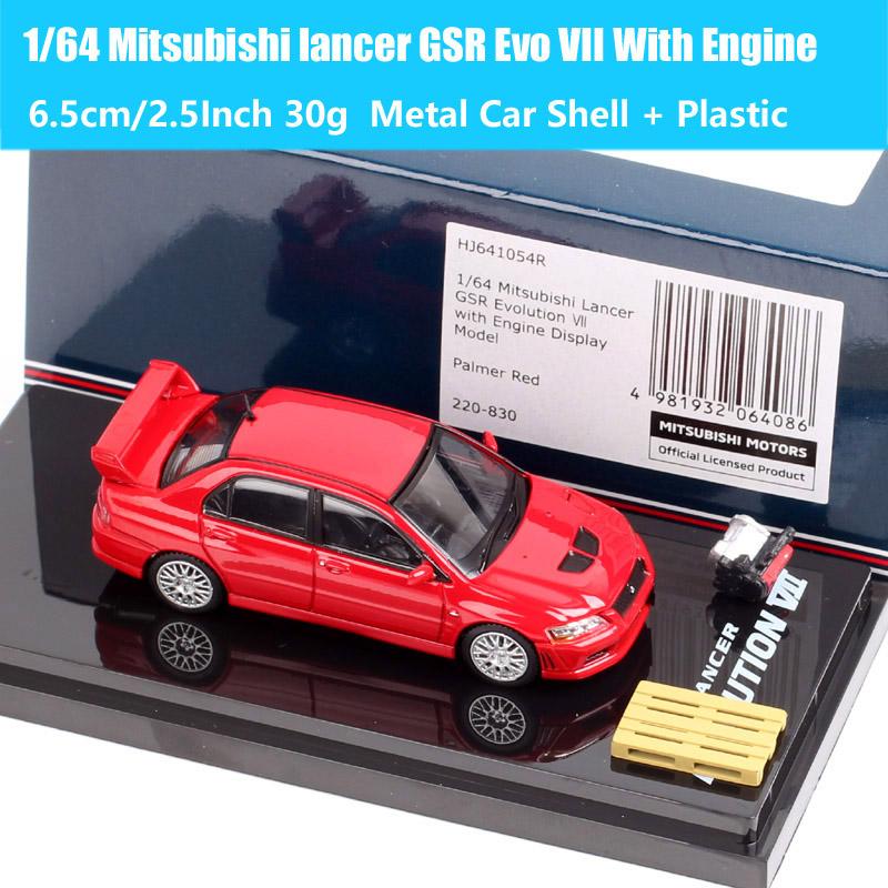 Hobby Japan 1/64 Scale Mitsubishi Lancer GSR RS Evolution EVO IX VII IV VIII Ralliart Rally Car Model Diecasts Toy Vehicles HJ64