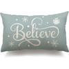 New Christmas Style Simple Letter Double-sided Printed Linen Pillow for Home Decoration, Sofa Waist Pillowcase