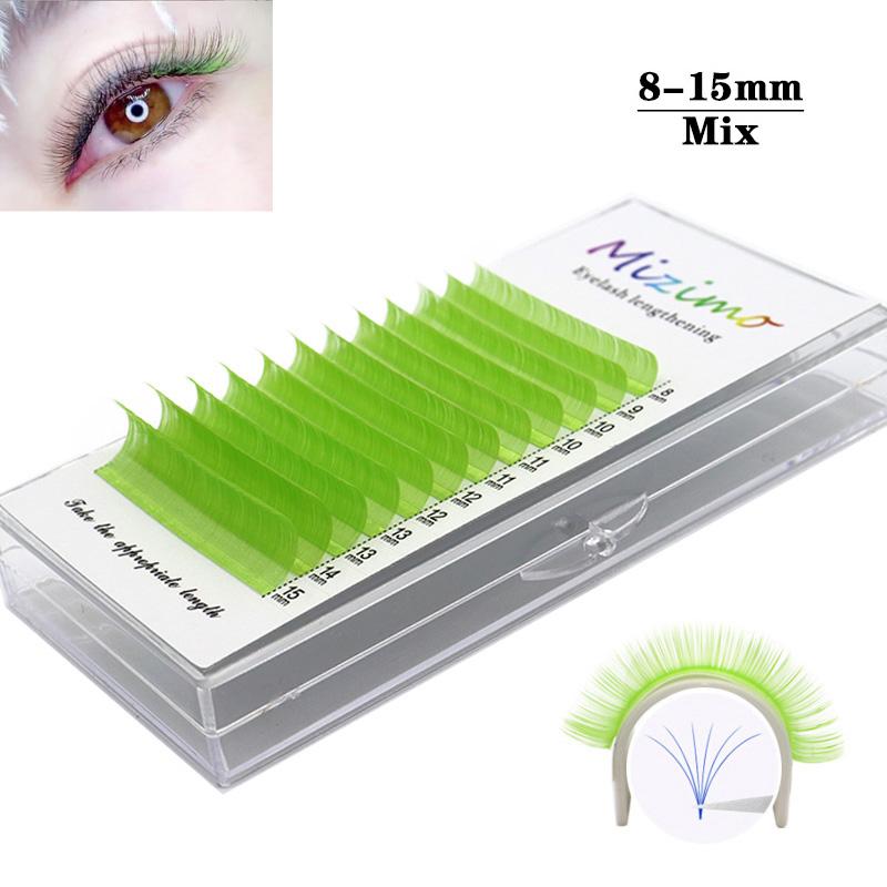 

12P травяно-зеленый цвет, привитые накладные ресницы, естественно мягкие и длинные, эффектные ресницы, инструменты для макияжа D