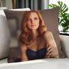 Actress Jessica Chastain Cushion Cover Cushion Cover Set 4Pcs 50X50 45X45 40X40 Pillowcase Decorative Sofa Home Decor