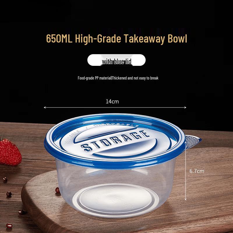 Thickened Clear Round Disposable Food Containers