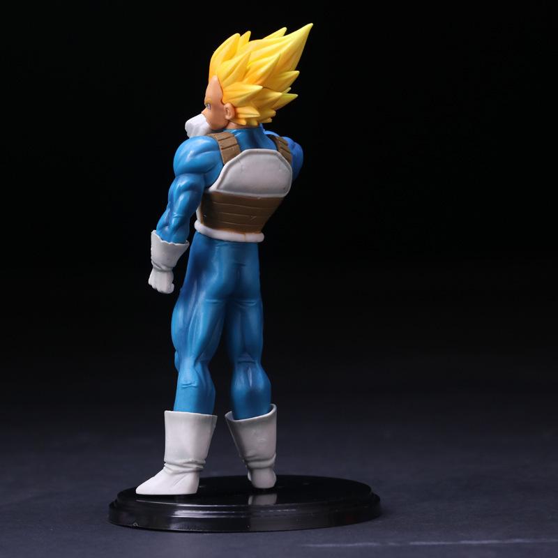 18CM Anime Dragon Ball Vegeta Battle Preparation Super Saiyan Warrior Awakening Ver Model Toy Gift Collection Action Figure