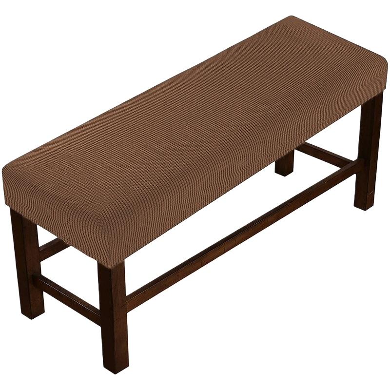 Solid Pineapple Checkered Bench Cover Non Slip Full Wrap Elastic Seat Protector For Home Dining Room Furniture