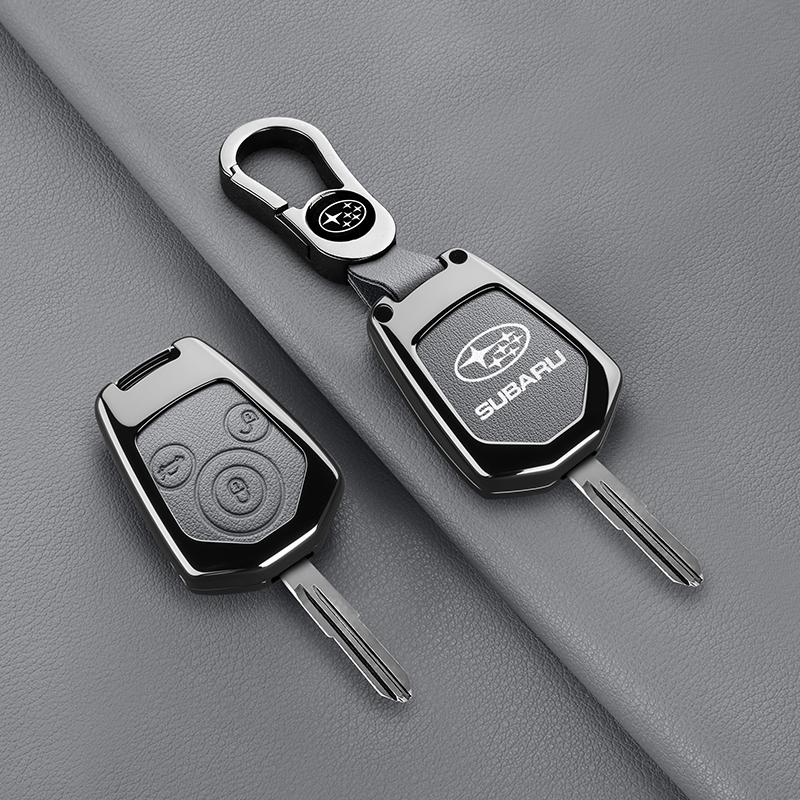Leather Car Remote Key Case Cover Shell For Subaru Crosstrek Forester Impreza Legacy Ascent Outback Tribeca WRX STI Crosstrek et4