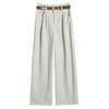 2026 Autumn/Winter Velvet High-Waisted Woolen Wide-Leg Floor-Length Pants for Women