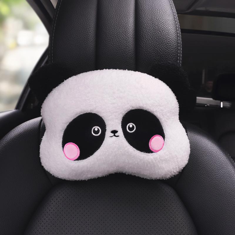Cartoon Style Red Panda Car Neck Pillow for All Seasons