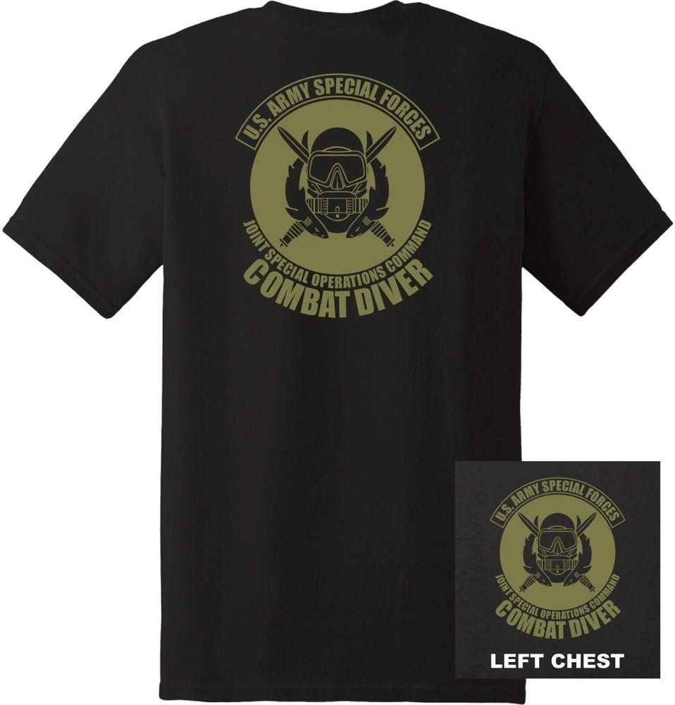 Армия США - Футболка с принтом «Боевой водолаз Сил специальных операций» - Унисекс футболка S
