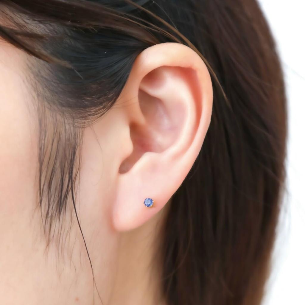 Chirurgischer Edelstahl Naturstein 3mm Einzelohr Einzeln verkauft Schraubverschluss Flache Rückseite Einzelstein 6 Krappen Ohrringe für Damen und Herren [Piena]