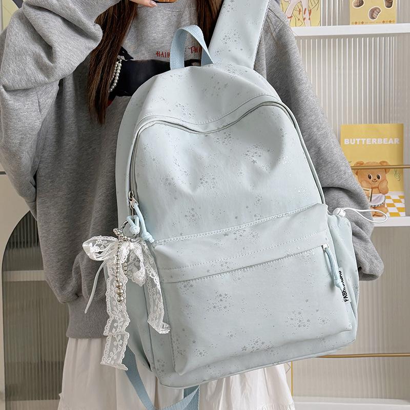 Schoolbag High value girl heart backpack girl large capacity schoolbag junior high school college student simple Japanese casual backpack