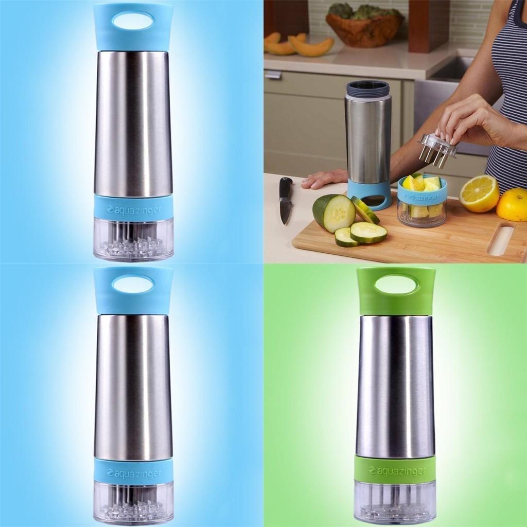 Aqua Zinger Flavor Infuser Flavored Water Bottle With Stainless Steel Design For Healthy Hydration