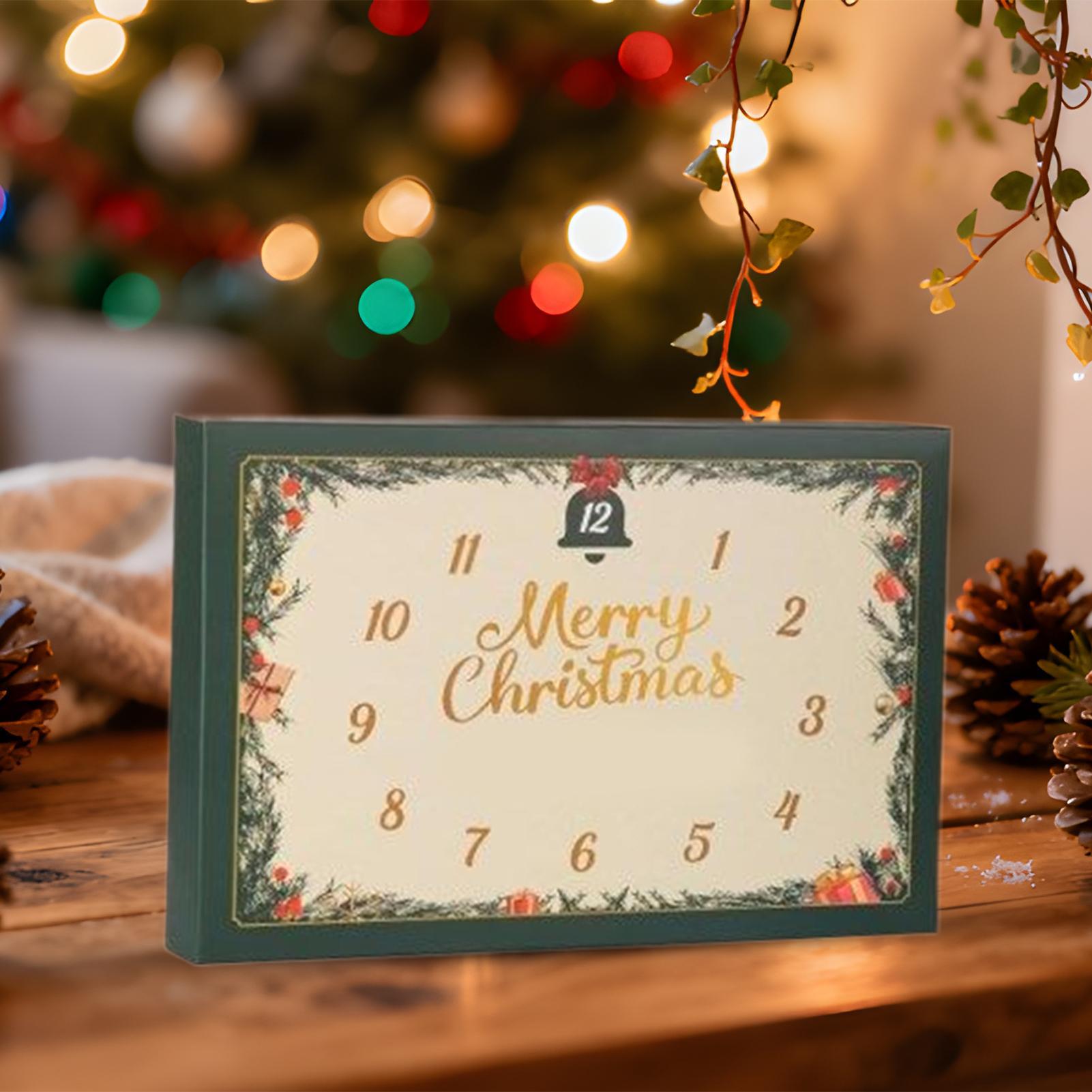 

Christmas Countdown Calendar 2d Acrylic Holiday Party Favor 24 Days Handmade Emotional Crochet Toys with Positive Card M
