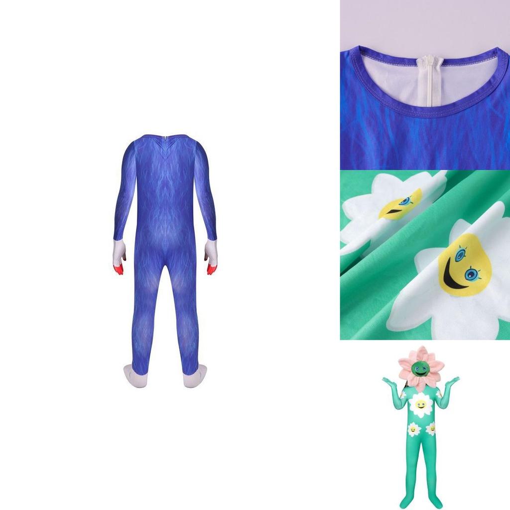 Perfect Poppy Playtime Huggy Wuggy Cosplay Costume Kids Jumpsuit For Halloween Xmas