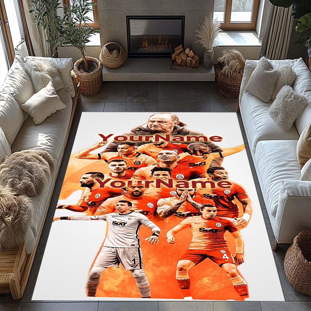 Galatasaray 392 Personalized Name Floor Rug Office Rug Suitable for Entryway Hallway Dining Room Game Room Antislip Carpet Decorate Offices