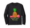 Redington Beach Florida Pineapple Floral Long-Sleeve T-Shirt