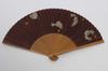 Fan with Fan In a Presentation Made In Cat [Hasegawa] Women's Kyoto-style Case, Box, Japan, Design, Brown.