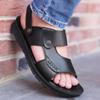Real Leather Sandals for Men New Summer Casual Dual-use Soft Sole Worn On The Beach with Cowhide Cool Slippers Trendy