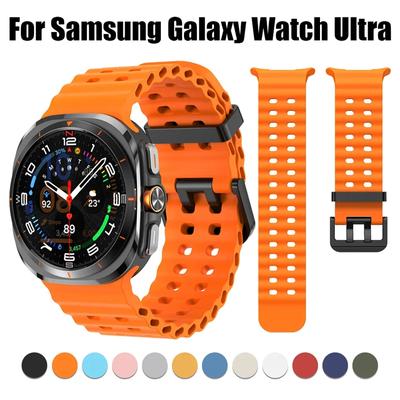 Marineband För Samsung Galaxy Watch 7 Ultra 47mm Sport Silikonarmband Armband För Samsung Galaxy Ultra Klockarmbandsaccessoarer