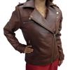 Noora Lambskin Women's Brown Learther Jacket | Biker Zipper Leather Jacket For Women | Stylish Fashion Jacket | Roadies Jacket |Genuine Leather Jacket