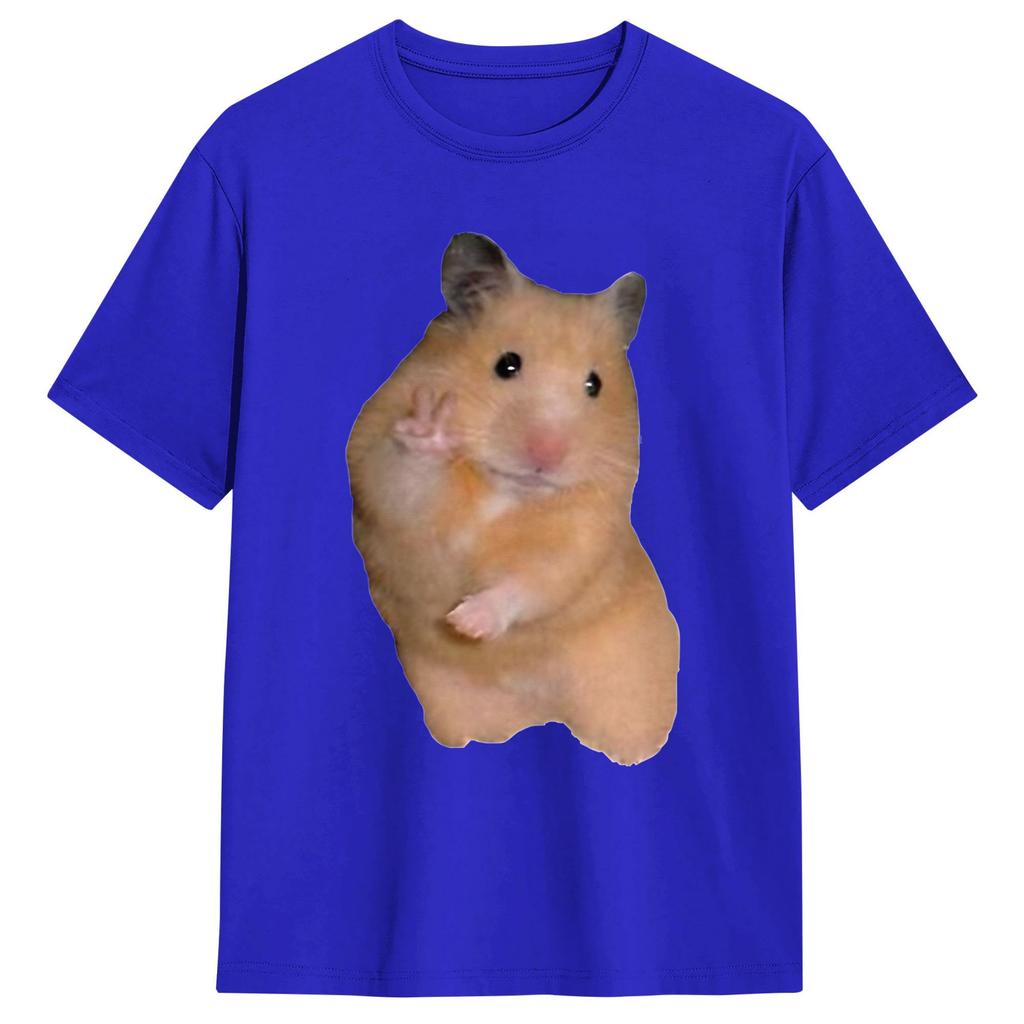 Cute Hamster Meme 100 Cotton T Shirt For Unisex Beach Streetwear Tshirts O Neck Harajuku Tee Shirt Plus Size Pattern Clothing