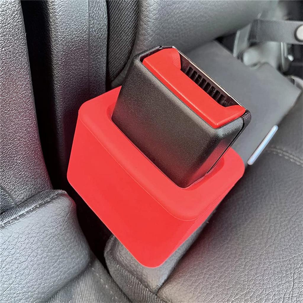 BELOMI 2 Pack Seat Belt Buckle Holder Easy Access Backseat Buckle Silicone Seat Belt