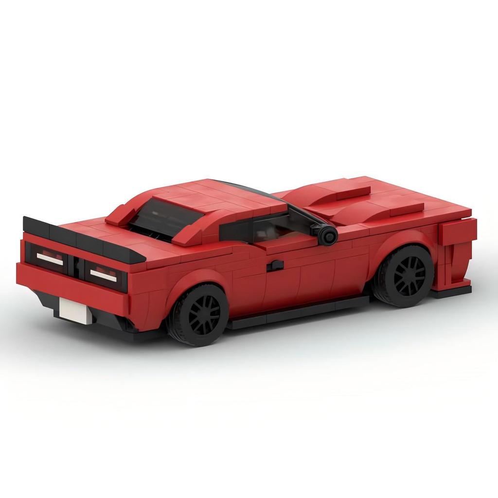 Dodge Challenger MOC Speed 8-Stud Racing Car Building Blocks - Gift for Men