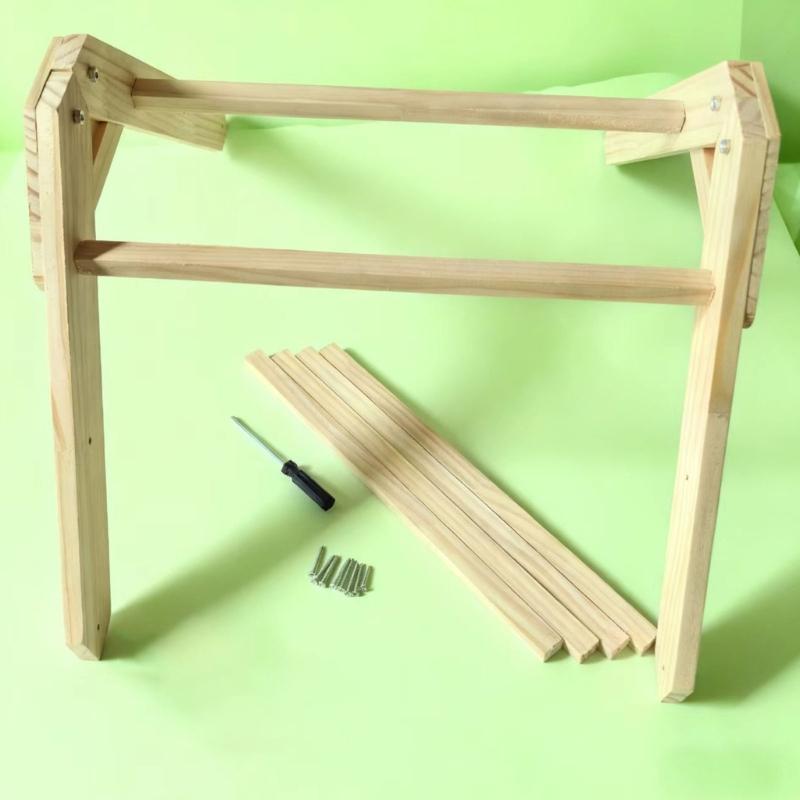 Detachable Wooden Poultry Roosting Ramp With Triangular Design Easy to Clean Chicken Coops