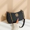 French Retro Underarm Bag for Women, New Model, Letter Print, Small Square Bag, Chain Shoulder Bag, Handbag