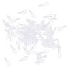 Prettyia Approximately 100 Pieces Plastic Shirt Collar Pins, Craft Pins, Concealed Clips, Transparent Peg Clips