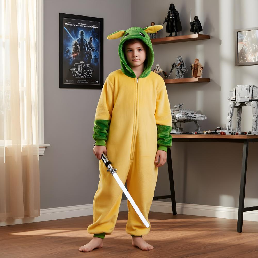 Pyjama Onesie Kigurumi Kostüm Baby Yoda Dzieci 105 - 115Cm