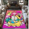Adventure Time Cartoon Crystal Velvet Rug, Soft Anti‑Slip Crystal Velvet Carpet for Living Room Bedroom Home Decor
