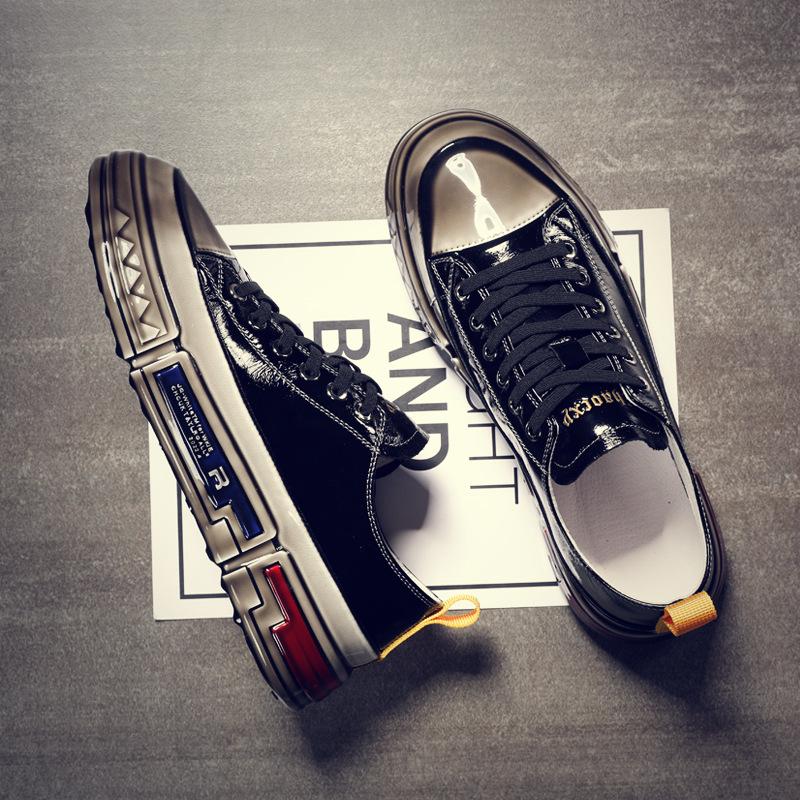 Men's Spring Trendy Casual Leather Skate Shoes - Breathable, Stylish, Internet-Favorite Sports Footwear