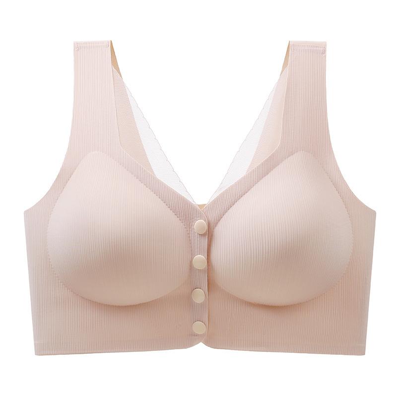 

Three-dimensional 1D support front buckle nursing women s comfort without steel ring full fixed cup gathering vest bra 11 l (recommended 52.5-60kg )