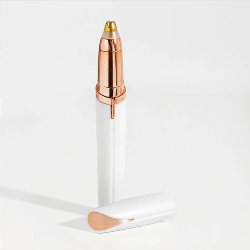 

Facial Grooming Tool - Painless Eyebrow & Nose Hair Trimmer for Effortless Beginner Care and Stray Hair Removal білий