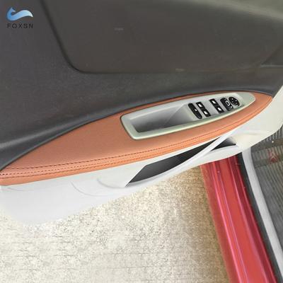 Car Accessories Microfiber Leather Interior Door Armrest Panel Cover Sticker Trim For Citroen C4 (2006-2016) / C4