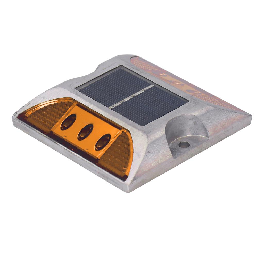 Solar Road Stud Light Cast Aluminium Alloy for Driveway Step Sidewalk Stair Outdoor IP68 Waterproof Road Marker Yellow Light