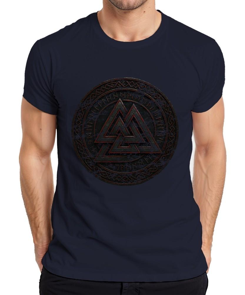 Valknut Viking Symbol Norse Runes Grunge Mythic Ornaunisext Unisexs Tshirt S