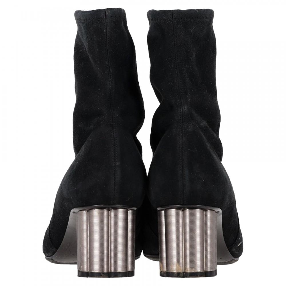 Salvatore Ferragamo Ferragamo Catania Ankle Stretch Boots In Black Suede Black