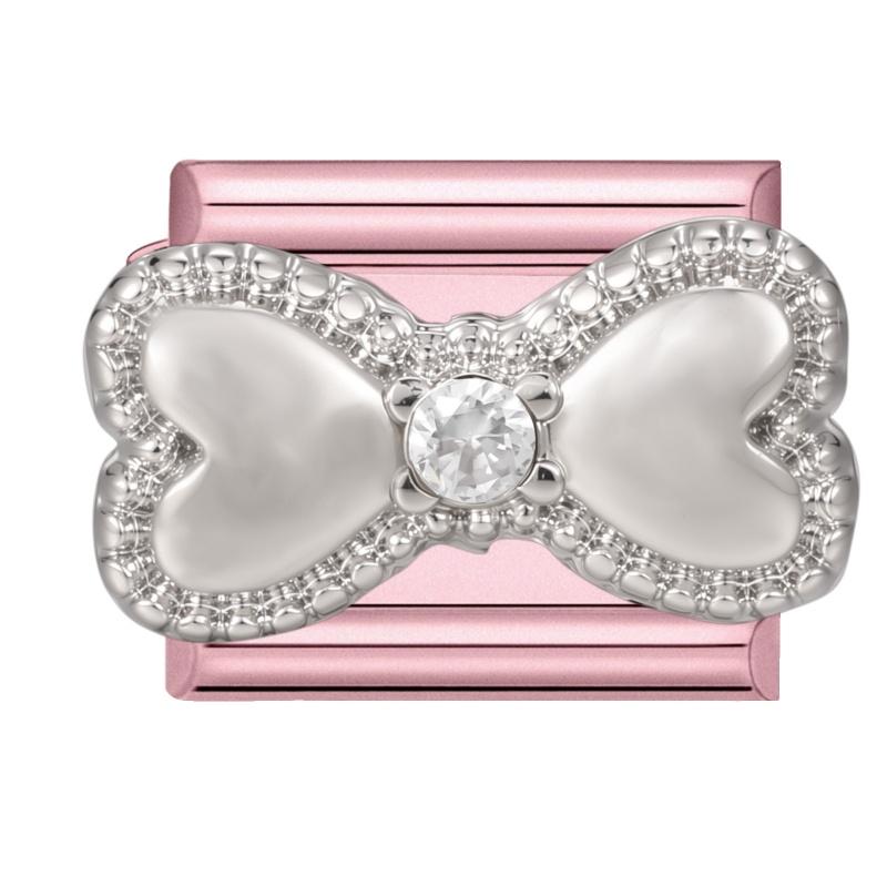 Cute Bow Knot Heart Moon Butterfly Star Candy Flower Italian Charm Links Fit 9MM Stainless Steel Bracelet Girls' DIY Making Gift